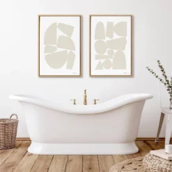 23" X 33" Sylvie Constructed I Neutral Framed Wall Canvas By Statement Goods Natural - Kate & Laurel All Things Decor -Decora Shop GUEST 44886e57 9778 4371 af39 63a2daf3c610