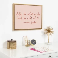 18" X 24" Sylvie Do What We Love Framed Canvas Wall Art By Maja Tomljanovic Gold - Kate And Laurel -Decora Shop GUEST 45001a3b c718 4523 a680 53caff28c362