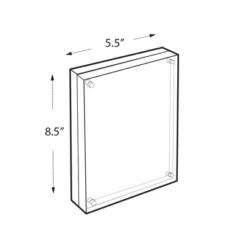 Azar Displays Clear Acrylic Magnetic Photo Frame Block 8.5" X 5.5" Vertical/Horizontal -Decora Shop GUEST 4597805d e69f 4d94 9ac7 79dee8416019