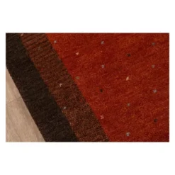 2'x3' Solid Knotted Accent Rug Paprika Red/Black - Momeni -Decora Shop GUEST 47ece4df aa48 4f02 bf9d 10e2fc0dfea4