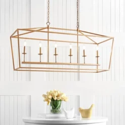 49" LED Metal Pagoda Linear Lantern Pendant - Jonathan Y -Decora Shop GUEST 4a4608b7 4dca 4a50 b5b4 441100aafdf1