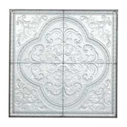 Rustic Metal Scroll Wall Decor With Embossed Details Gray - Olivia & May -Decora Shop GUEST 4aca8ff6 0001 4005 95e8 a999c409ac23