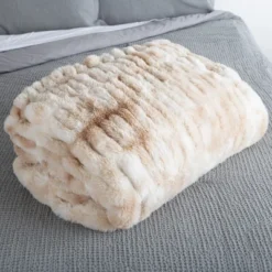 Lavish Home 60x80 Jacquard Faux Fur Blanket -Decora Shop GUEST 4b946e80 ba10 45c9 9385 e599ff17f464