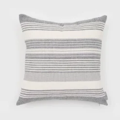 18"x18" Freja Striped Chenille Woven Square Throw Pillow - Evergrace -Decora Shop GUEST 4d2f90d8 7d5e 40b3 bf85 6d7c82f544c3