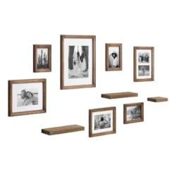 10pc Bordeaux Frame Box Set Natural - Kate & Laurel All Things Decor