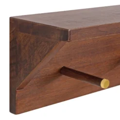 18" X 5" Hinter Wood Shelf With Pegs Walnut Brown - Kate & Laurel All Things Decor -Decora Shop GUEST 4db8888d 5196 44cf 8614 e2e19e06b866