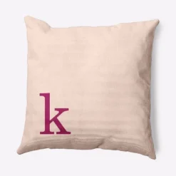 16"x16" Modern Monogram 'k' Square Throw Pillow - E By Design -Decora Shop GUEST 4dd4fb51 2cda 4665 93b1 aede276c3f8a