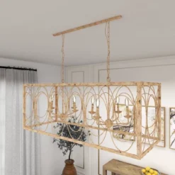 Vintage Metal Chandelier Gold - Olivia & May -Decora Shop GUEST 4e2ba487 2811 45bc b9c1 999ec3dcdb87