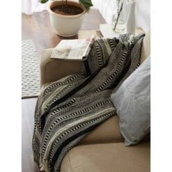 50"x60" Braided Striped Throw Blanket - Design Imports -Decora Shop GUEST 4e61a185 85dd 43c1 b4cf 1bc15ed0f5e9