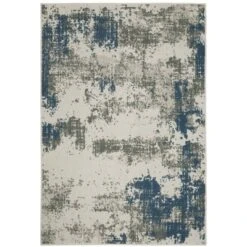Trinity Modern Distressed Abstract Patio Area Rug Beige/Blue - Captiv8e Designs -Decora Shop GUEST 4e72c894 0d68 4e60 933b 3753356f7933