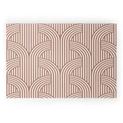 Marta Barragan Camarasa Terracotta Retro Lines Looped Vinyl Welcome Mat - Society6 -Decora Shop GUEST 4efd4b01 4fbd 496f 9f02 68b207914092