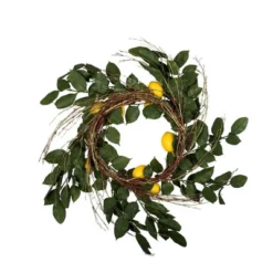 Artificial Salal Leaf/Lemon Wreath (24") Yellow - Vickerman -Decora Shop GUEST 4f04b055 df78 4811 9cd1 92b8695bb531
