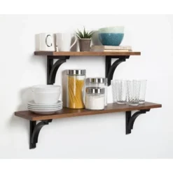 Wall Shelf - Brown/Black 12 Wall Shelf - Brown/Black -Decora Shop GUEST 4f2652a5 df95 444b bb6e 133481d42874