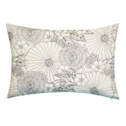 21" X 14" Fine Line Embroidered Floral Decorative Lumbar Patio Throw Pillow - Edie@Home -Decora Shop GUEST 52dc8225 2585 4211 ae03 35213933dc13