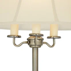 Regency Hill Montebello Vintage Retro Floor Lamp Standing 59" Tall Antique Brass Metal Soft Tan Bell Shade For Living Room Bedroom Office House Home -Decora Shop GUEST 532889db 973c 42ed 90ea c413bf224cb5