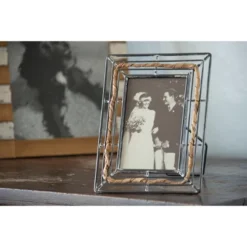 Antiqued Black Wire 4x6 Inch Metal Decorative Picture Frame - Foreside Home & Garden -Decora Shop GUEST 558ed578 ff71 41d5 9cc9 b751ada7a6fc