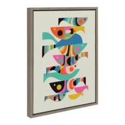 18" X 24" Sylvie Under The Sea Framed Canvas Wall Art By Rachel Lee Gray - Kate And Laurel