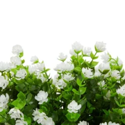 Bright Creations 6 Bundles White Artificial Flowers With 2 Cone Vases, Faux Fake Plant For Cemetery, Outdoor Decor (8.6 X 13 In) -Decora Shop GUEST 578442fc 56a8 4b9b 9d1a 20de0b095a86