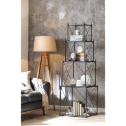 Mariner Tripod Style Wood Floor Lamp With Burlap Drum Shade Rust - Storied Home -Decora Shop GUEST 5ce36bc1 a9d6 4692 af97 44ec93a21358