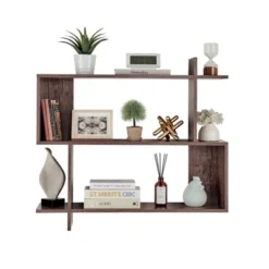 35.4" X 32" Manasa Floating Geometric Kilter 2 Tier Wall Shelf - Danya B. -Decora Shop GUEST 5e3a2e0c d698 41d0 9d8e 1f99e990331b
