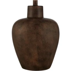 Regency Hill Glenn Rustic Farmhouse Table Lamps 27" Tall Set Of 2 Dark Terra Cotta Tapered Fabric Drum For Bedroom Living Room Bedside Nightstand Home -Decora Shop GUEST 5e5b13ec 9c16 4dd7 bc8a b73457c81a59