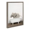 18" X 24" Sylvie Baby Elephant In The Tub Framed Canvas Wall Art By Amy Peterson Gray - Kate And Laurel
