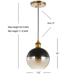 7.5" Metal Adjustable Nixon Drop Globe Pendant (Includes Energy Efficient Light Bulb) Brass - JONATHAN Y -Decora Shop GUEST 5ffd2267 59c8 4fa1 9949 787c69a6bbf9
