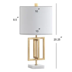 20.25" Metal/Marble Anya Table Lamp (Includes LED Light Bulb) Gold - JONATHAN Y -Decora Shop GUEST 602764f1 8e72 4a46 8ed2 88cdd3ddd1ba
