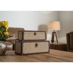 Mariner Tripod Style Wood Floor Lamp With Burlap Drum Shade Rust - Storied Home -Decora Shop GUEST 602ad4a9 674e 4aa6 9432 f762831983a5