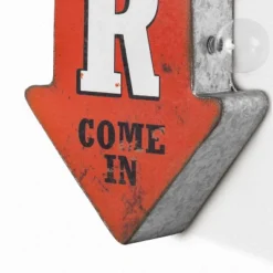 Vintage Bar LED Marquee Arrow Sign Wall Decor Red/Silver - American Art Decor -Decora Shop GUEST 6200666e 1fef 4f93 a216 37a3d1362910