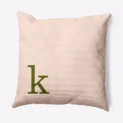 16"x16" Modern Monogram 'k' Square Throw Pillow - E By Design -Decora Shop GUEST 62bf1aeb ffac 4fad 80ed 17e12a3172f9