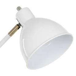 23" Mid-Century Adjustable Metal Desk Lamp With Power Outlet White - Cresswell Lighting -Decora Shop GUEST 62e1e5c7 5375 478a b441 0f8869e59be6