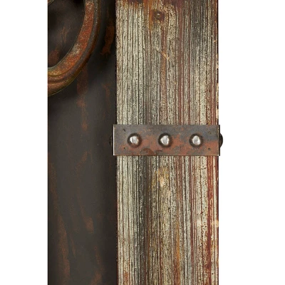 Wood Keys 3D Skeleton Wall Decor With Studs Set Of 2 Brown - Olivia & May 6 Wood Keys 3D Skeleton Wall Decor With Studs Set Of 2 Brown - Olivia & May - Image 6