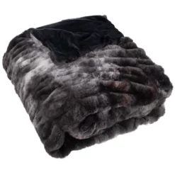 Lavish Home 60x80 Jacquard Faux Fur Blanket -Decora Shop GUEST 654d3aaf c6d2 41d0 b495 d99b3b81fde2