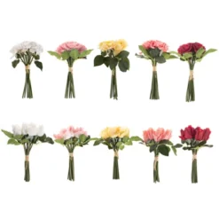 Artificial Rose Bud Bundles ? 24PC Real Touch Fake 11.5-Inch Flowers With Stems For Home Décor, Wedding, Or Bridal/Baby Showers By Pure Garden (Red) -Decora Shop GUEST 65cbb3fe 1225 476c b07a 4989ed706fd5