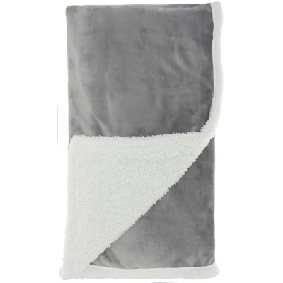 50"x60" Velvet Faux Shearling Reversible Throw Blanket - Mina Victory 6 50"x60" Velvet Faux Shearling Reversible Throw Blanket - Mina Victory - Image 6