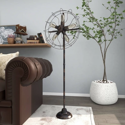 Industrial Metal Floor Lamp Brown - Olivia & May 8 Industrial Metal Floor Lamp Brown - Olivia & May - Image 8