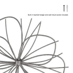 Wall Decor - Metallic Layered Wire Flower Sculpture - Contemporary Hanging Accent For Living Room, Bedroom, Or Kitchen By Lavish Home (Silver/Gold) -Decora Shop GUEST 6927f4d1 2d97 4eff a1fe 92d0fde35d35