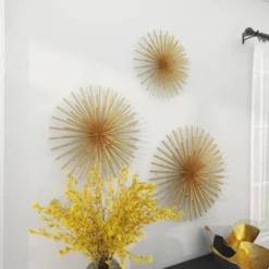 Set Of 3 Metal Starburst 3D Wall Decors - Olivia & May
