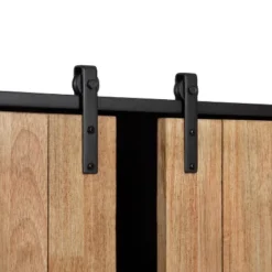 30" X 7.25" X 27.5" Samuels Decorative Wood And Metal Wall Cabinet Charcoal/Rustic Brown - Kate & Laurel All Things Decor -Decora Shop GUEST 70676322 289e 49a4 a2b8 61e6a1b742c3