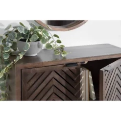 30" X 10" X 14" Mezzeta Decorative Coastal 2 Door Wall Cabinet Natural Wood - Kate & Laurel All Things Decor -Decora Shop GUEST 70c45700 15db 48b5 81f1 00a09a2800a0