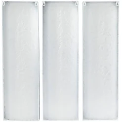 Set Of 3 Metal Floral Wall Decors With Embossed Details White - The Novogratz -Decora Shop GUEST 723cb142 6917 41e2 bb6b f59261c6ba76