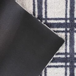 2'x3' ColorStar Prairie Grid Door Mat Navy - Bungalow Flooring -Decora Shop GUEST 7343958d b3bf 4a74 8090 aad6f4454f37