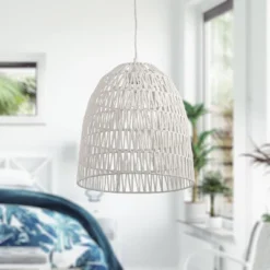 15" 1-Light Imara Pendant Hemp White - River Of Goods -Decora Shop GUEST 73df3b8d 74c5 4195 958a 5ad9374ec076