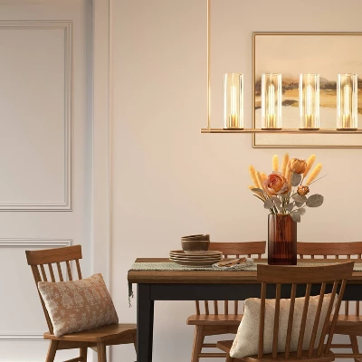 Lyndon Linear Chandelier Brass - Threshold™ 1 Lyndon Linear Chandelier Brass - Threshold™