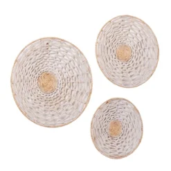 Set Of 3 Seagrass Plate Handmade Woven Basket Wall Decors Cream - Olivia & May -Decora Shop GUEST 766520cb 40d4 447b 981f 1956ae16b65e