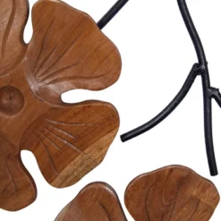 Set Of 2 Teak Wood Floral Handmade Framed Carved Wall Decors With Metal Wire Brown - Olivia & May -Decora Shop GUEST 790601ac 0ef7 46a1 b3ac 8fbb636afa45