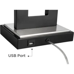 360 Lighting Neil Modern Table Lamp With Black Marble Riser 26" High Two Tone USB Charging Port White Rectangular Shade For Bedroom House Home Desk -Decora Shop GUEST 796fdf2b 7c2b 427e a28e ae2c3ad233bd