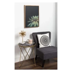 18" X 24" Sylvie Succulent Framed Canvas By F2 Images Gold - Kate And Laurel -Decora Shop GUEST 7c2bbd78 4486 4399 8a66 fa7d46bbf97a