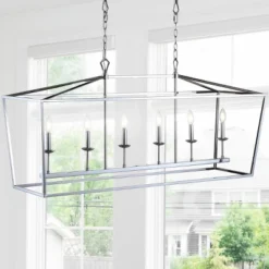 49" LED Metal Pagoda Linear Lantern Pendant - Jonathan Y -Decora Shop GUEST 7d6da801 899e 420e bb4a 0051e77fd70f